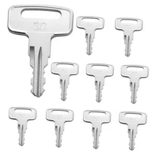 Heavy Equipment Ignition Keys, 10 Pcs 160431 Ignition Keys Fit Wacker WL-160431