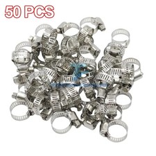 50x 3/8"-5/8" Adjustable Stainless Steel Drive Hose Clamps Fuel Line Worm Clip