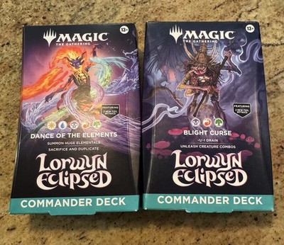 Magic The Gathering Lorwynn Eclipsed Commander Deck Set  Of 2 MTG New Sealed