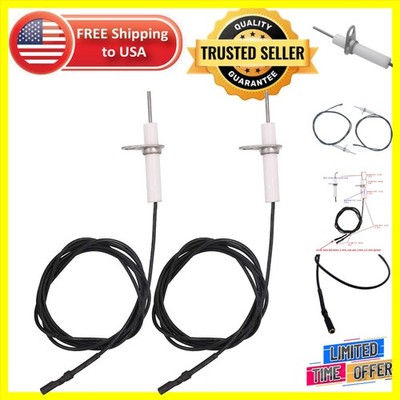 DIY-Friendly 38'' Ignitor Wire & CeramicElectrode with Mounting Screws Included