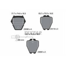 Satz Bremsbeläge Bremsklötze vorne für Audi Allroad C5 4BH | 24619836