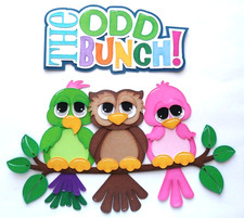 Premade Scrapbook Title  More, The Odd Bunch Paper Piecings, Kids, Friends