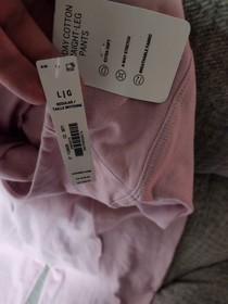 Pink Victoria Secret High Rise 32 Large All Day Cotton Straight Leg Pants Nwt