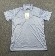 Collars  Co Men  s Small White Blue Geometric Dress Collar Polo Stretch NWT