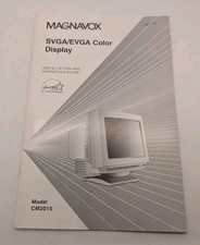 Genuine Magnavox SVGA/EVGA Color Display CM2015 Install Guide ONLY Reciept