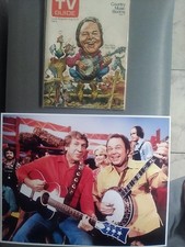 Roy Clark of Hee Haw TV Guide + 8x10 color photo Roy & Buck Owens