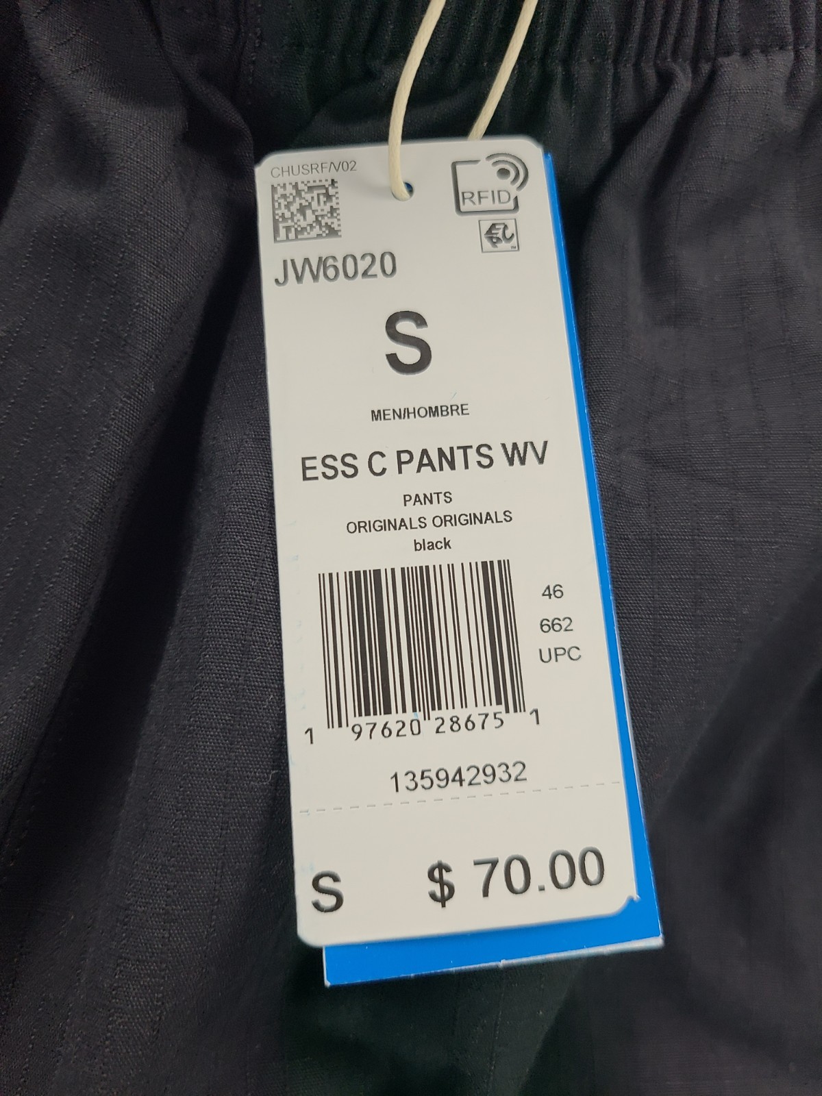 adidas x Essentials Woven Black Cargo Pants Men's Size Small #JW6020 NWT  thumbnail 11