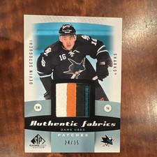 Upper Deck 2010-11 SP Game Used Devin Setoguchi Sharks Patch AF-SE /35
