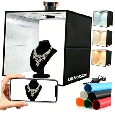 Light Box Photography Portable Shooting Tent with 120 LEDs & 6 16''x16''