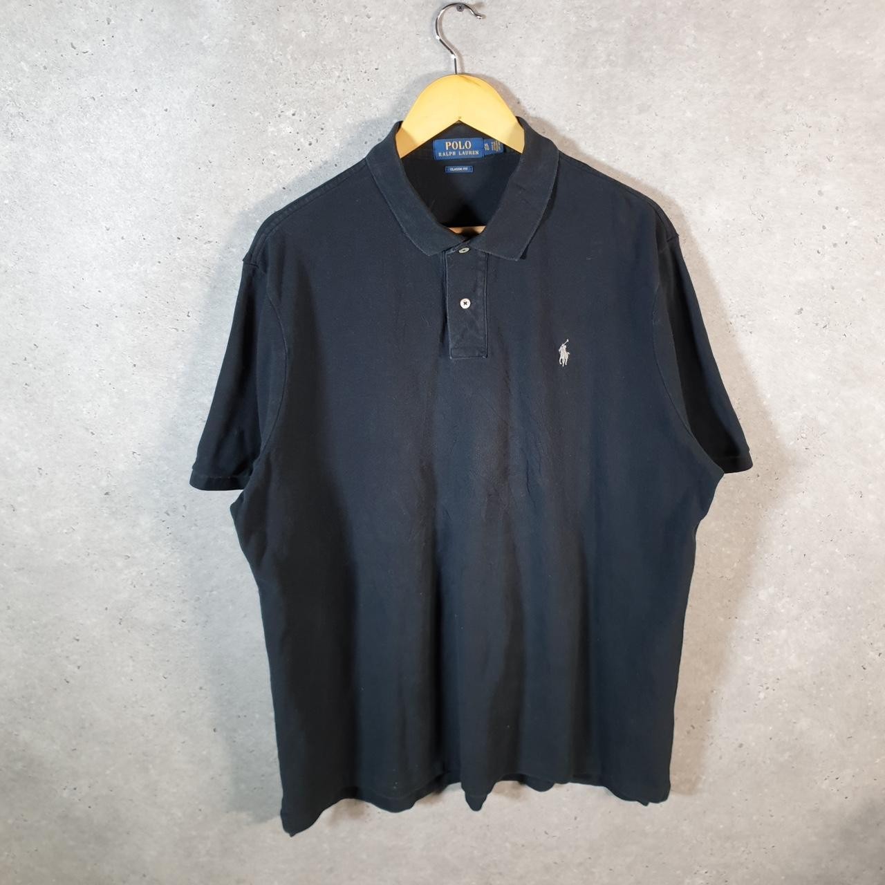 Polo Ralph Lauren vintage uomo XL nera vestibilità classica ricamata pony
