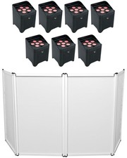 7 Chauvet DJ Freedom Par T6 Wireless Rechargeable RGB LED DMX Wash Lights Facade