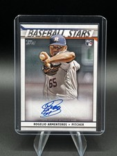 ROGELIO ARMENTEROS 2020 TOPPS SERIES 2 BASEBALL STARS ROOKIE CARD RC AUTO . rookie card picture