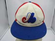 Vtg Montreal Expos Hat Fitted Mens 7 1/4 Blue Red MLB Baseball 59FIFTY Grunge
