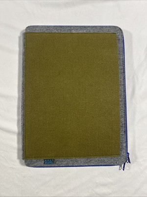 M.R.K.T. Mad Rabbit Kicking Tiger Green/Grey/Blue Felt Tablet/Laptop Case