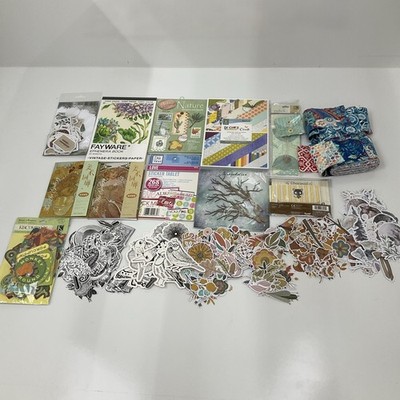 Ephemera Pieces, Lot Of Misc. Junk Journal Items, Sticker Books N Die-cuts