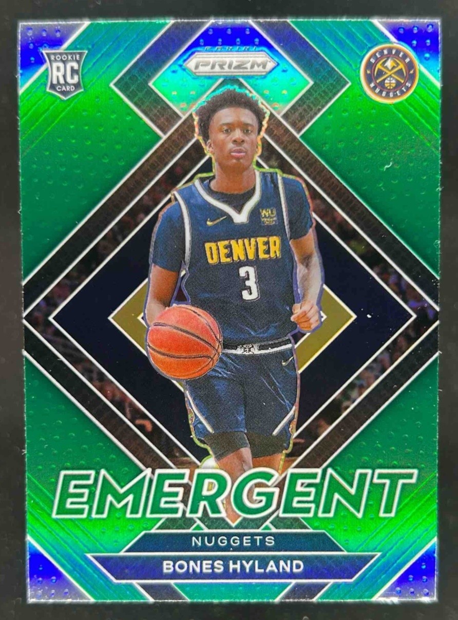 2021-22 Panini Prizm Bones Hyland Emergent Prizms Green
