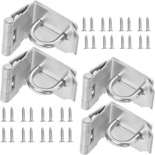 4 Pack 4 Inch Door Hasp Latch Stainless Steel 90 Degree Padlock Clasp