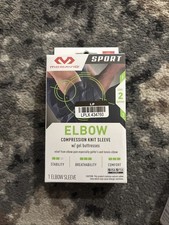 NEW McDavid Sport Elbow Compression Sleeve w/Gel Buttresses L/XL