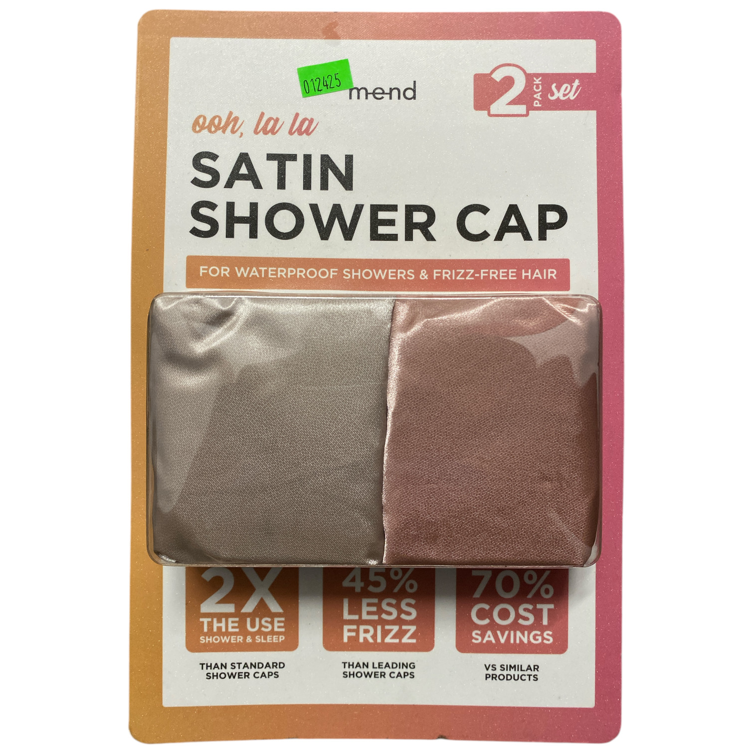 Комплект из 2-слойной атласной шапочки для душа и сна Mend Satin 2 шт 3690₽