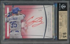 2017 Topps Diamond Icons Baseball Cody Bellinger Red Ink Auto #1/5 BGS 9.5
