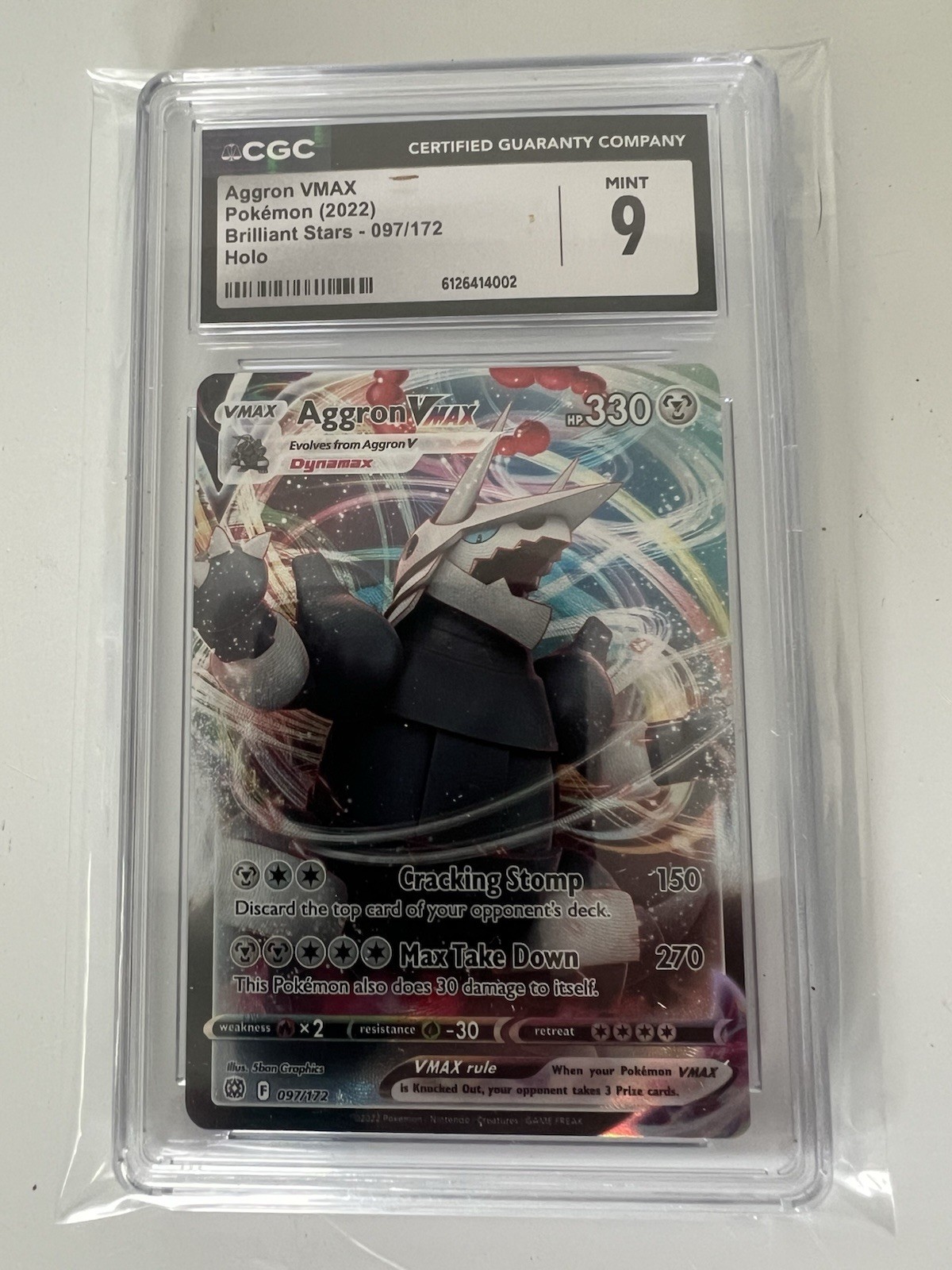 🔥 Aggron VMAX Pokémon (2022) Brilliant Stars - 097/172 Holo