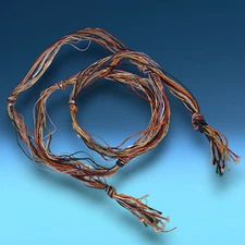 Vintage Multicolor Cord Ribbon Tie Belt Sash Artisan Made OOAK Avant Garde