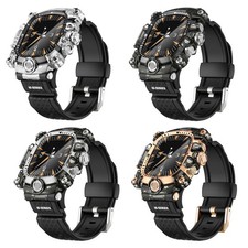 TPU Rugged Band Full Bumper Case Cover Mod Kit For Apple Watch Series 11 10 46mm