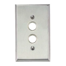 Switchplate Brushed Stainless Steel 1 Pushbutton | Renovator's Supply