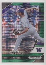 2020 Panini Prizm Draft Picks Green Pulsar Prizm Stevie Emanuels #PDP157 4xw