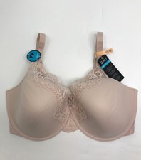 Bali One Smooth U Comfort Stretch Lace Underwire Bra Beige 42DD NEW