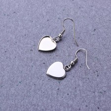 40 Pcs Heart Shape Earring Base Blanks Dangle Earrings Posts Jewelry Making
