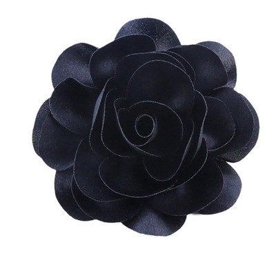 Elegant Dainty Satin Fabric Rose Flower Extra Large Big Brooches Pins Silk  - 04