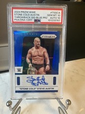 2024 Prizm Stone Cold Steve Austin Throwback Signatures Blue /49 PSA 10/Auto 10