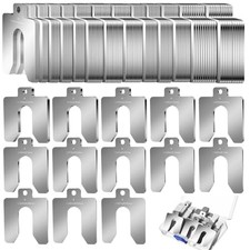 Pcs Size A 2" x 2" Stainless Steel Slotted Shims Kit Size A 2" X 2" 130