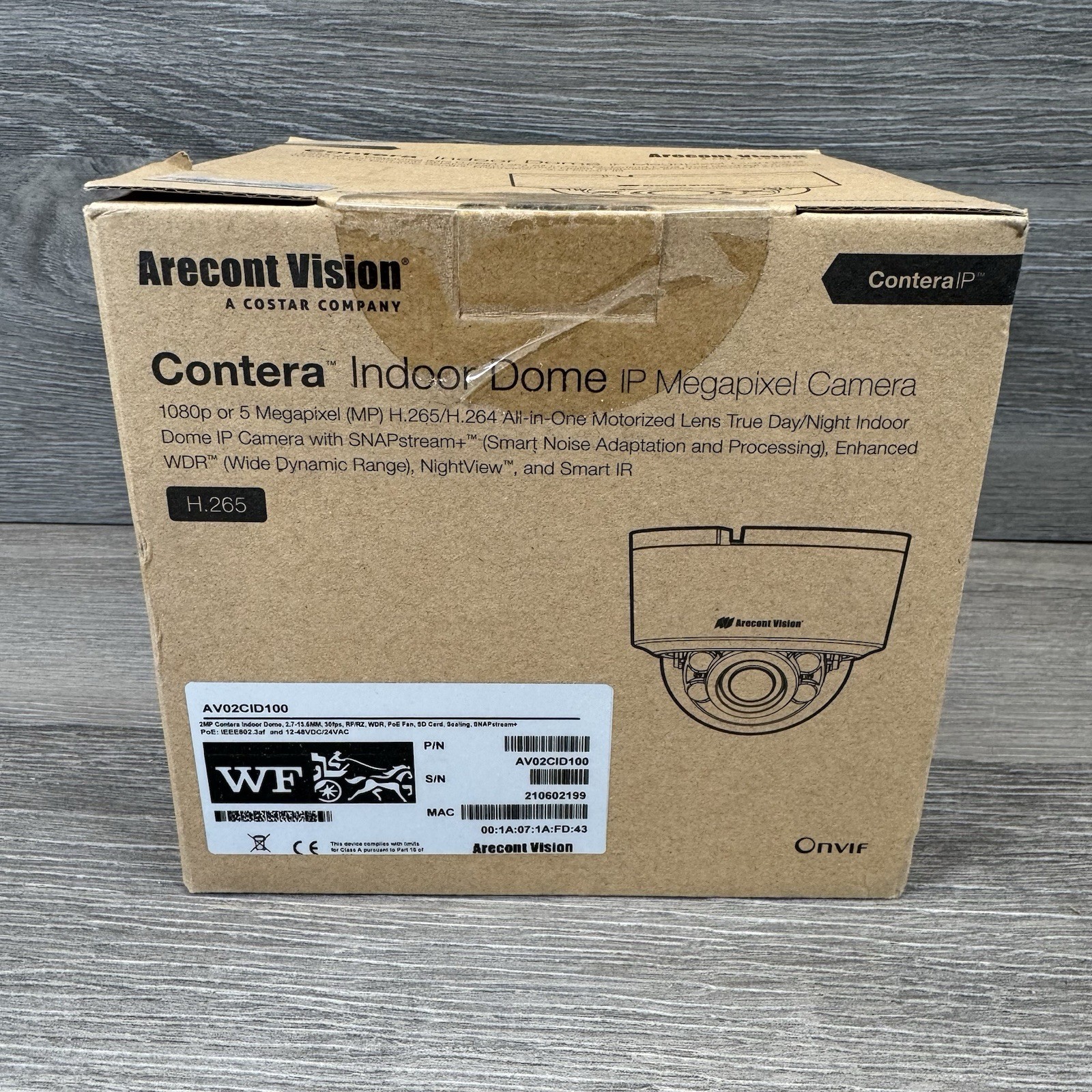 Arecont Vision AV02CID100 CONTERA Indoor Dome 1080p IP Megap