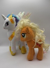 Ty Sparkle My Little Pony x 2 Princess Celestia the Pegasus & Apple Jack Hasbro