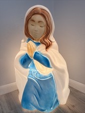 Vtg Empire Blow Mold Mary Kneeling Christmas Nativity Replacement 25”