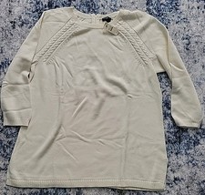 NWT TALBOTS WOMAN SWEATER CREAM IVORY, TUNICA 28 