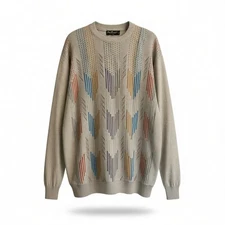 Vintage Norm Thompson 3D Knit Coogi Style Sweater Size XL