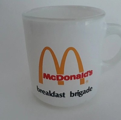 Vintage McDonald's breakfast brigade coffee glass mug 3 1/2'' tall
