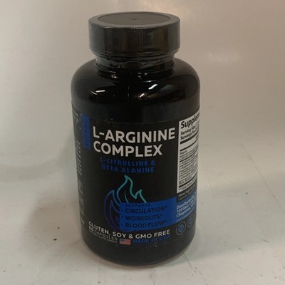 Raw Science L-Arginine Complex, L-Citrulline & Beta Alanine 60 Ct Exp 07/27