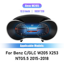 12,3 Zoll LCD Kombiinstrument f&uuml;r Benz C/GLC W205 X253 15-18 virtuelles Cockpit