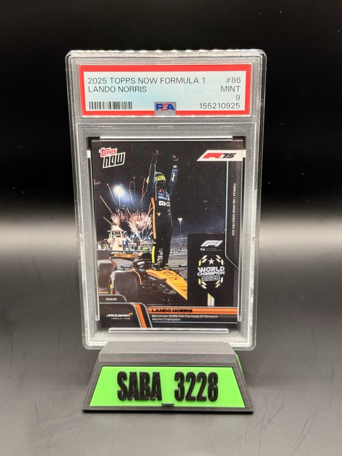 Topps 2025 Topps Now Formula 1 Lando Norris #086 /27624 PSA 9 view 1
