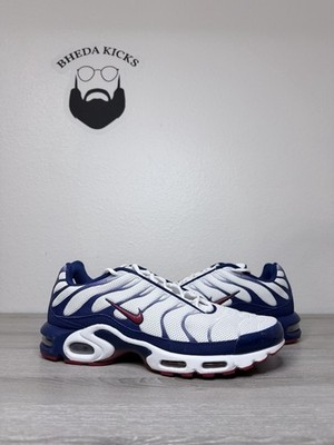 Size 14 - Nike Air Max Plus Sneakers Red White Blue CJ9928-100 Men s Preowned
