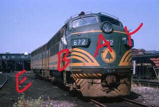 Maine Central MEC F3A F3B South Portland ME Scene 1960's Original Kodachrome