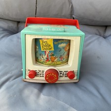 Jouet Ancien Vintage Télé Musicale Boite Musique Fisher Price Peek A Boo Screeen