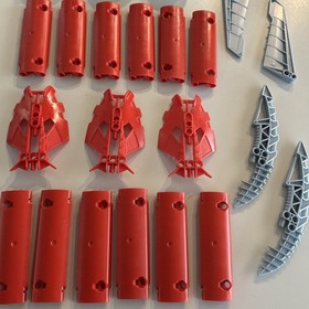 LEGO BIONICLE Parts Lot - Axalara T9 - 8943 Red Panels / Shields