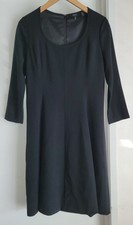 Theory Black Dress Size 10 Triacetate Polyester Blend Womens Elegant Classic
