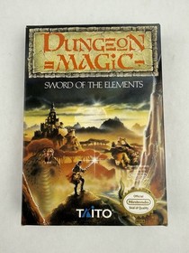 Dungeon Magic: Sword of the Elements (Nintendo NES, 1990) CIB W/ Poster VGC+