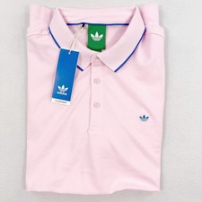 adidas Twistknit Trefoil Polo Golf Shirt Size XL Mens Pink JH3862 New